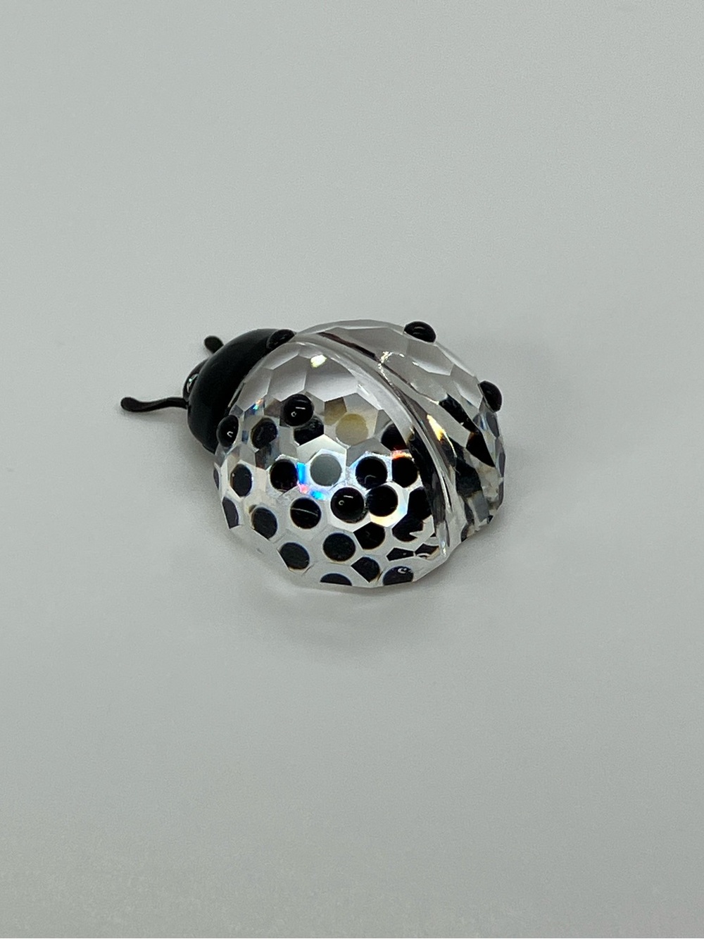 Swarovski Crystal LadyBug Lady Bug Mini 190858 Clear Crystal Black Head & Spots - Picture 7 of 10